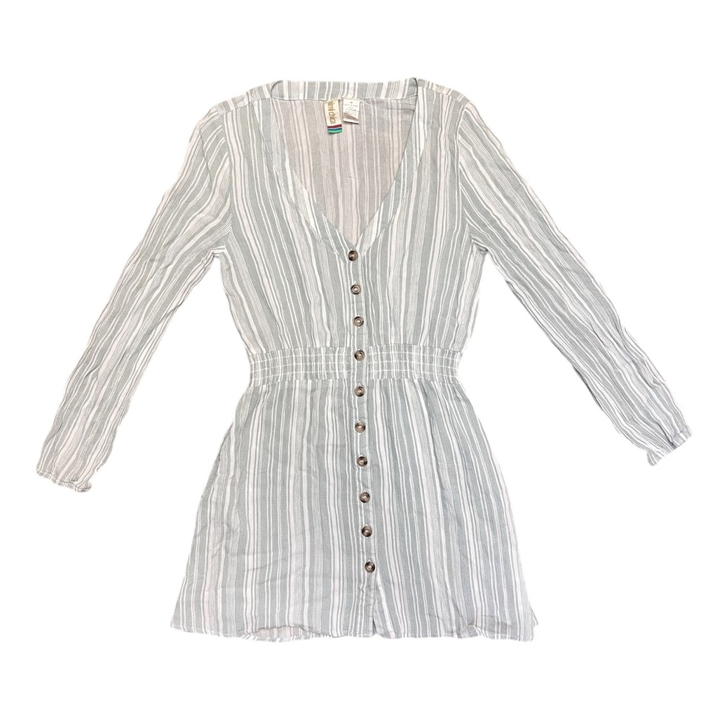 Striped Button-Down Beach Dress
